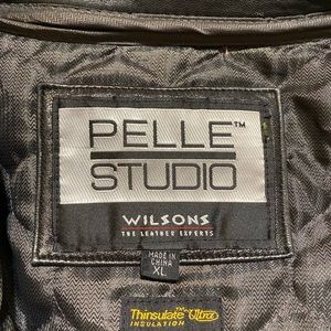 Men Leather coat with removable gortex liner